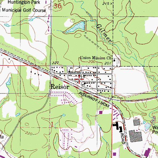 Topographic Map of Christ Sanctified and Holiness Church, LA