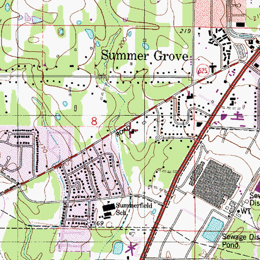 Topographic Map of Covenant Fellowship Church, LA