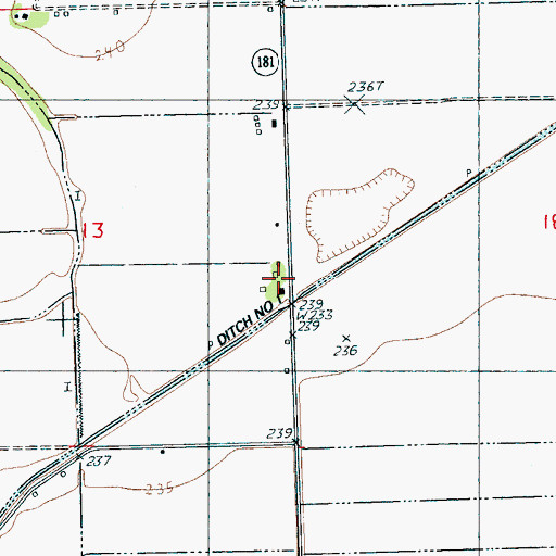 Topographic Map of Stevens Store, AR