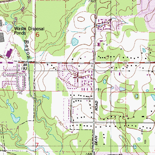Topographic Map of Elkins, LA