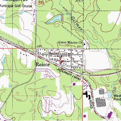 Topographic Map of Evangelist Temple Church of God in Christ, LA
