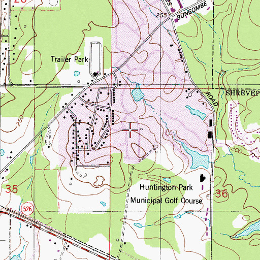 Topographic Map of Fairway Forest, LA