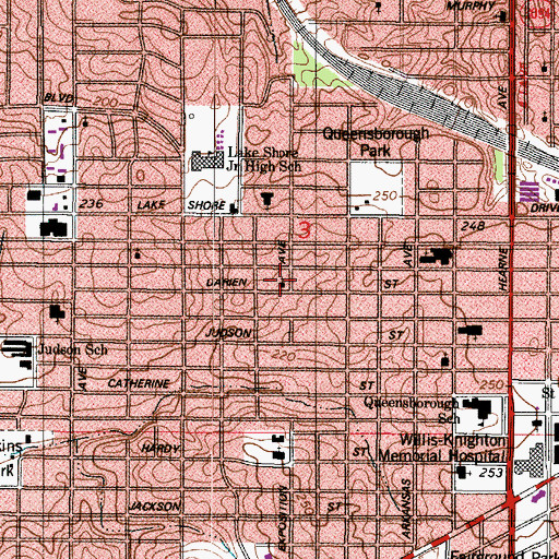 Topographic Map of Greater Cornerstone Missionary Baptist Church, LA