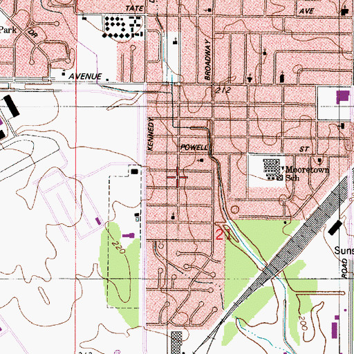 Topographic Map of Holly Hill, LA