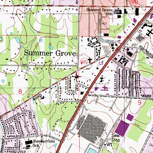 Topographic Map of Liberty Missionary Baptist Church, LA