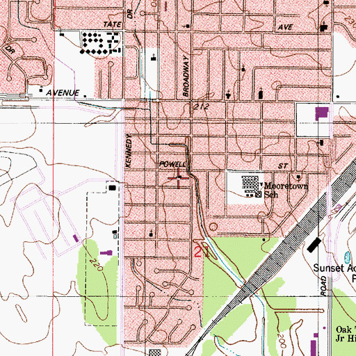 Topographic Map of Mount Herman Baptist Church, LA