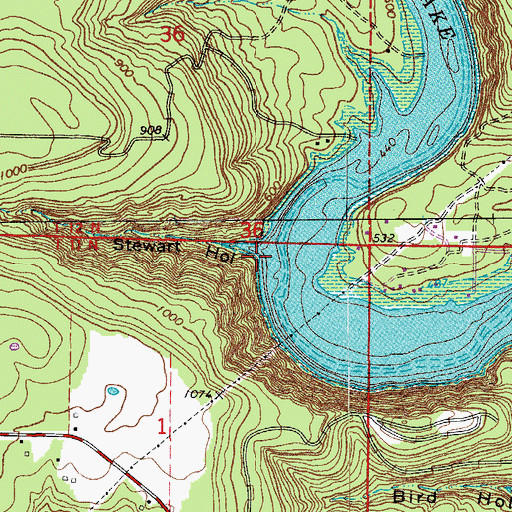 Topographic Map of Stewart Hollow, AR