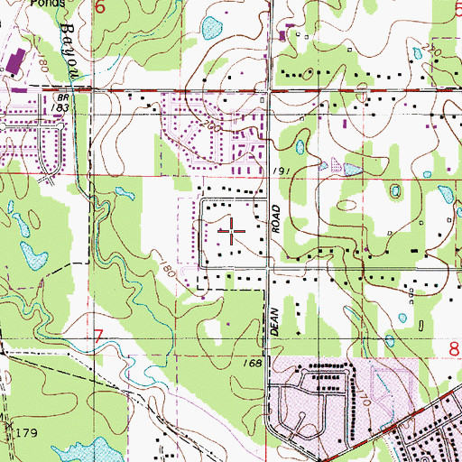 Topographic Map of South Towne Heights, LA