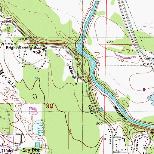Topographic Map of Albany (historical), LA