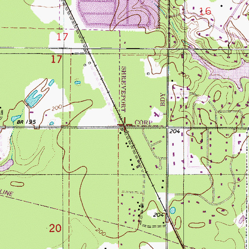 Topographic Map of Aulds (historical), LA