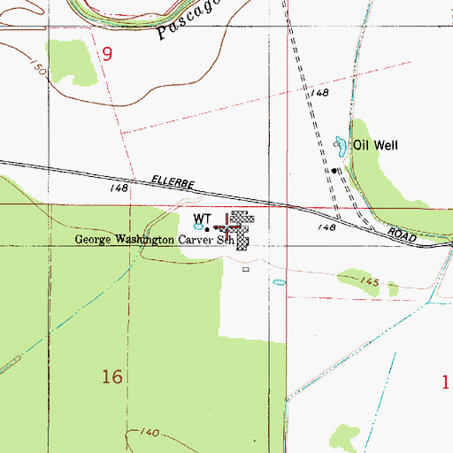 Topographic Map of Baptist Christian College, LA