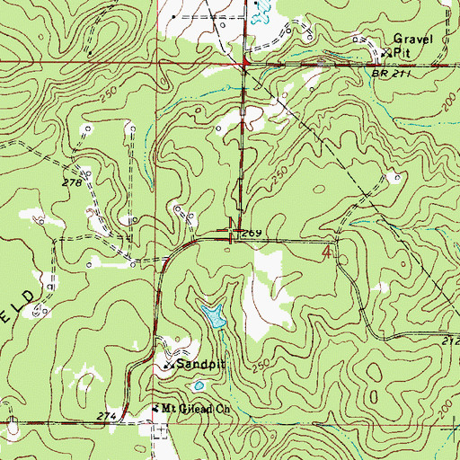 Topographic Map of Black Bayou (historical), LA