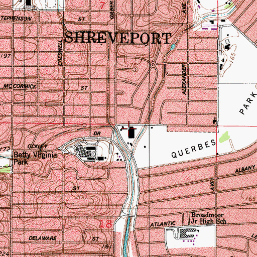 Topographic Map of Brookshire Shopping Center, LA