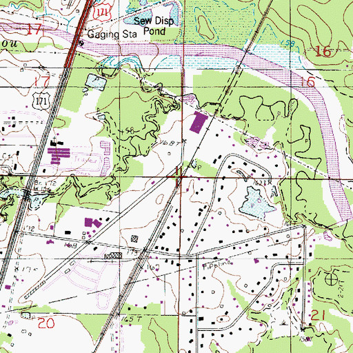 Topographic Map of Bungalo (historical), LA