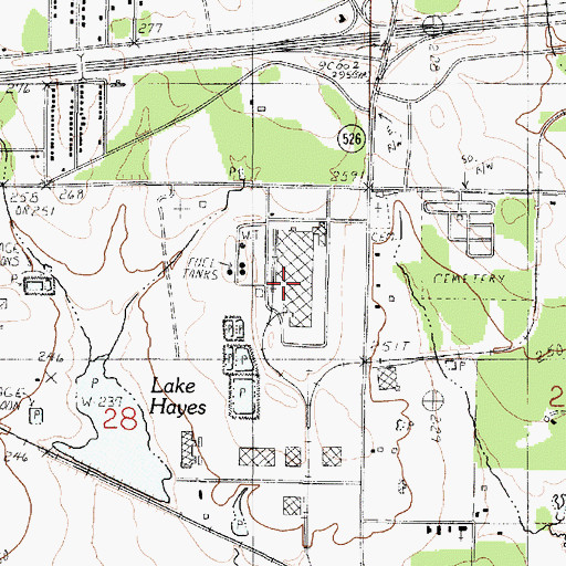 Topographic Map of Caddo-Shreveport Industrial Park, LA