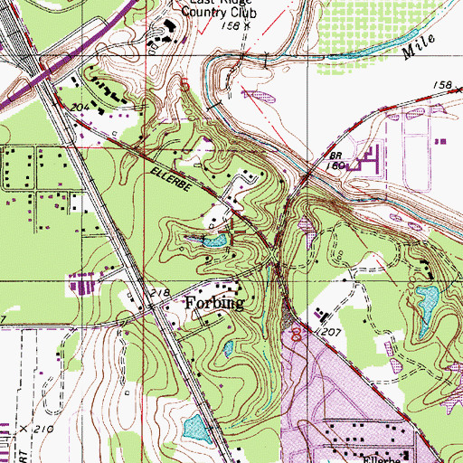 Topographic Map of Camp Lassa, LA