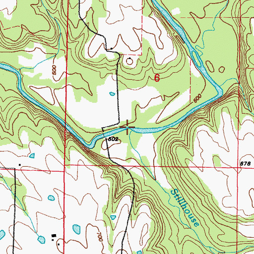 Topographic Map of Stillhouse Branch, AR