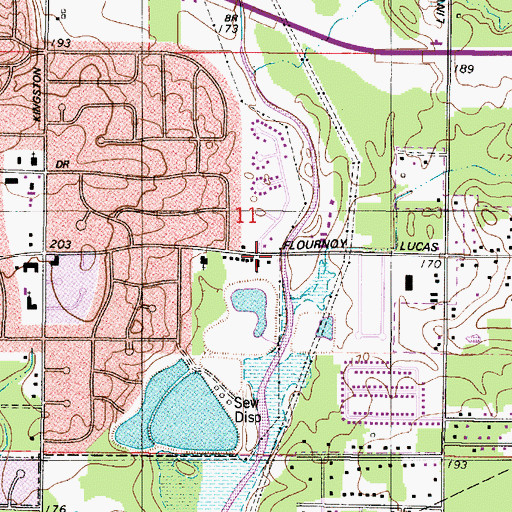 Topographic Map of Church of Christ, LA