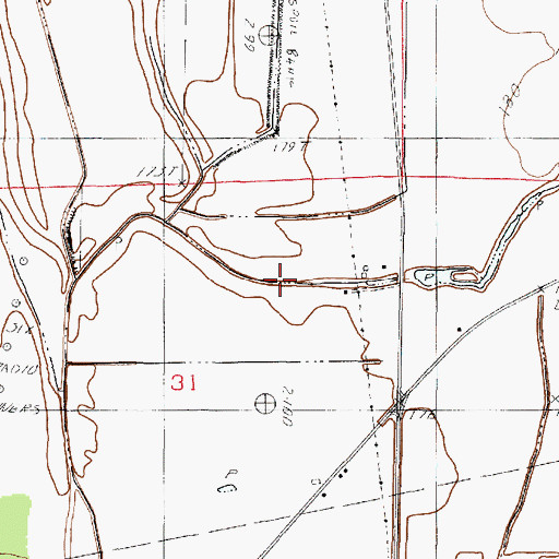 Topographic Map of Cottonwood Lake (historical), LA