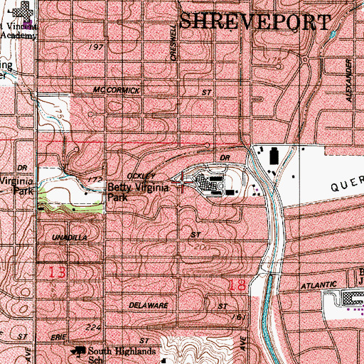 Topographic Map of Dodd College (historical), LA