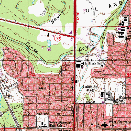 Topographic Map of Dorian Terrace, LA