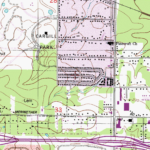Topographic Map of Forest Villa, LA