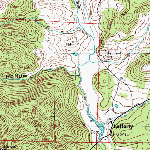 Topographic Map of Stillhouse Hollow, AR