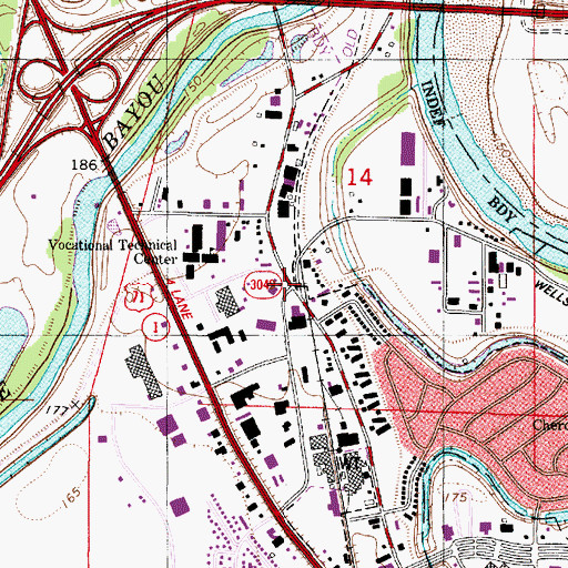 Topographic Map of Good Roads, LA