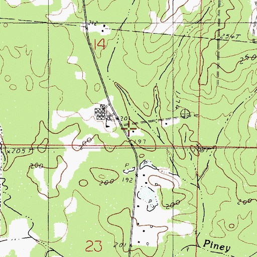Topographic Map of Greenmoor Park, LA
