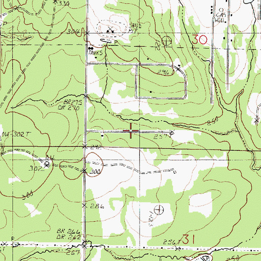 Topographic Map of Greenwood Hills, LA