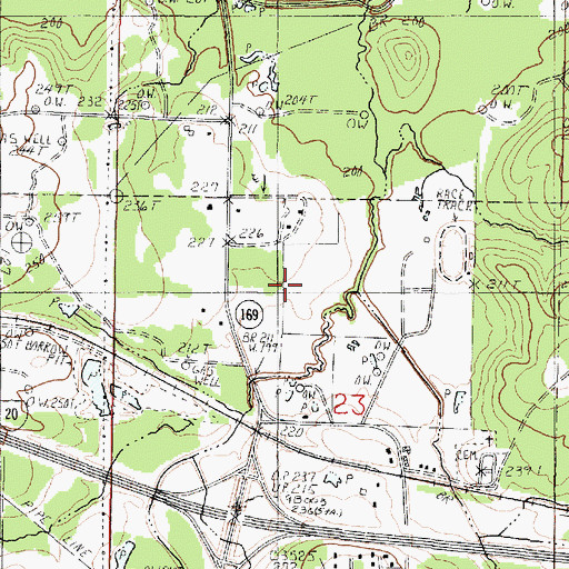 Topographic Map of Greenwood Industrial Park, LA