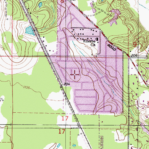 Topographic Map of Harwick Place, LA