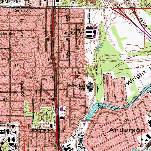 Topographic Map of Hopewell Missionary Baptist Church, LA