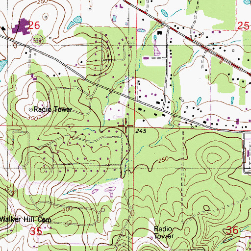 Topographic Map of Indian Hills Estates, LA