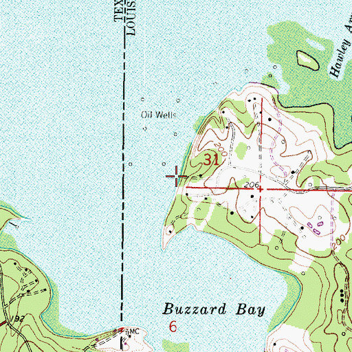 Topographic Map of Jeters Landing, LA