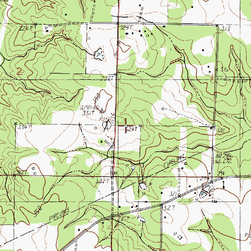 Topographic Map of Johnson Gas Field, LA