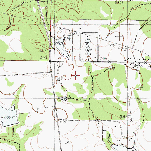 Topographic Map of Meadow Creek Estates, LA
