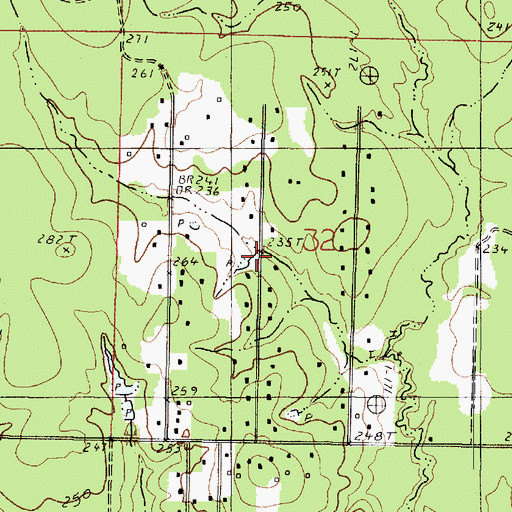 Topographic Map of Millwood Estates, LA