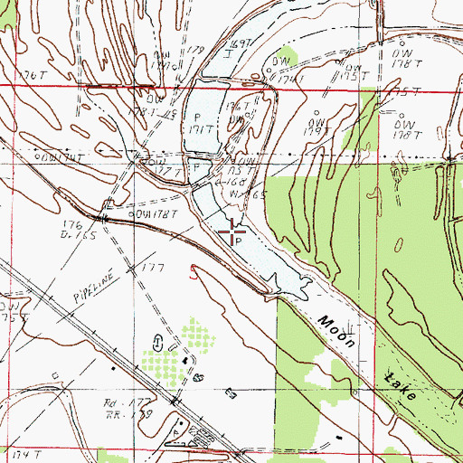 Topographic Map of Moon Lake (historical), LA
