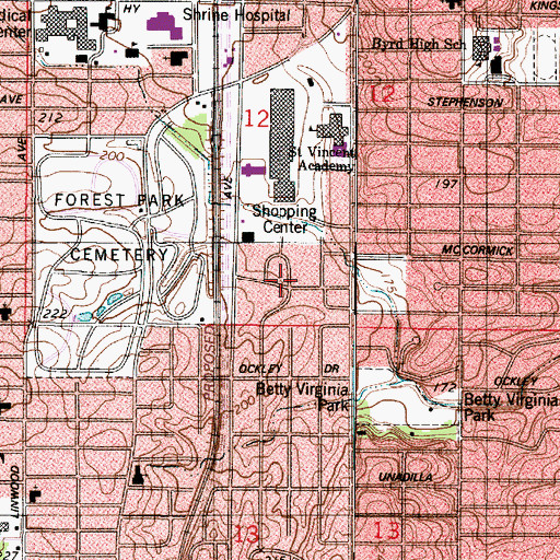 Topographic Map of Normandy Village, LA