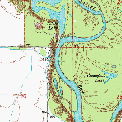 Topographic Map of Stinking Bay, AR