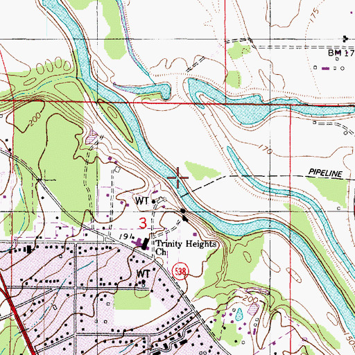 Topographic Map of The Pass, LA