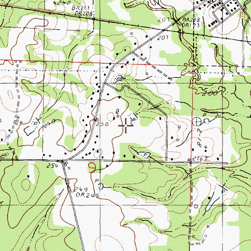 Topographic Map of Pleasant Grove, LA