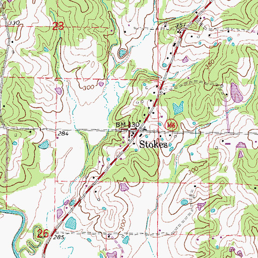 Topographic Map of Stokes, AR