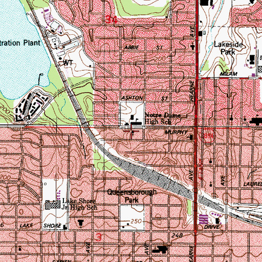 Topographic Map of Saint Augustine Baptist Church, LA