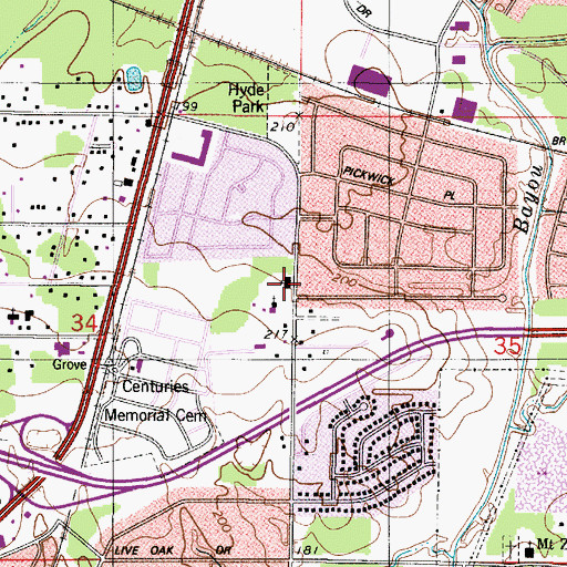 Topographic Map of Saint Stephen American Lutheran Church, LA