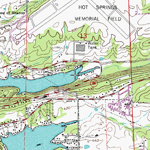 Topographic Map of Stokes Creek, AR
