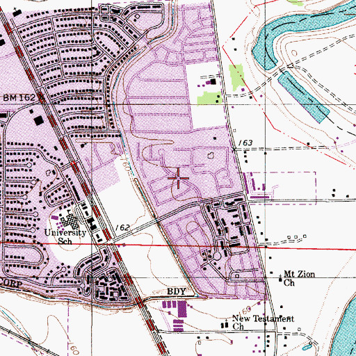 Topographic Map of Southgate Estates, LA