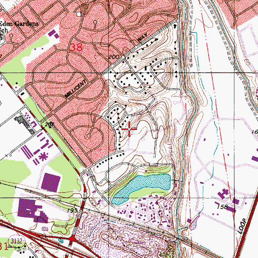 Topographic Map of Spring Lake Estates, LA