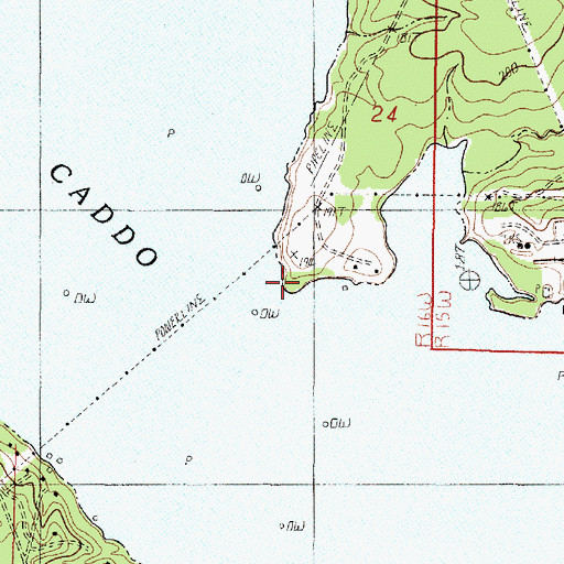 Topographic Map of Stormy Point, LA